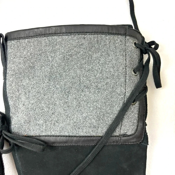 NWOT Clarks Black Lamb Wool Merrian Noble Wide Calf Knee High Riding Boot (9W) - Picture 14 of 15